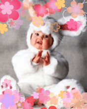 Logo animé gratuit - bébé aime Pâques!