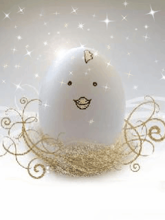 Fond écran animé gratuit Pâques - Golden Egg