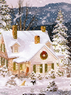 petite maison sous la neige